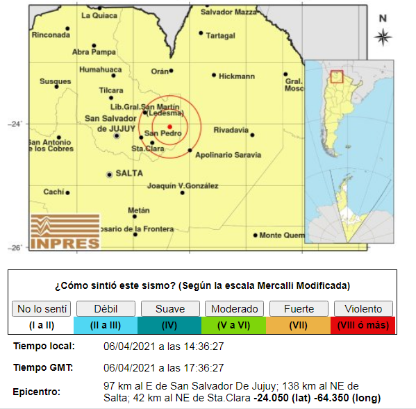 sismo jujuy