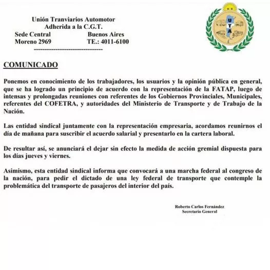 COMUNICADO PARO