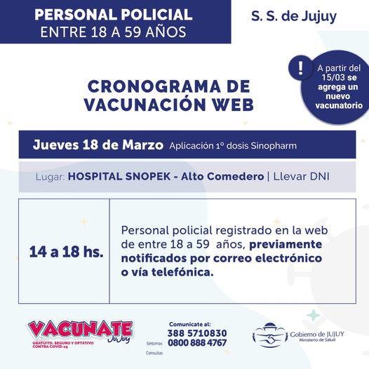cronograma policias