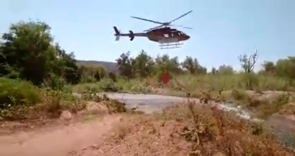 incendio yungas helicoptero