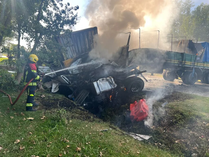 accidnete rosario choque camiones