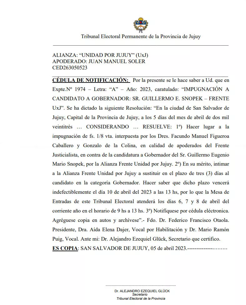 resolucion impugnacion