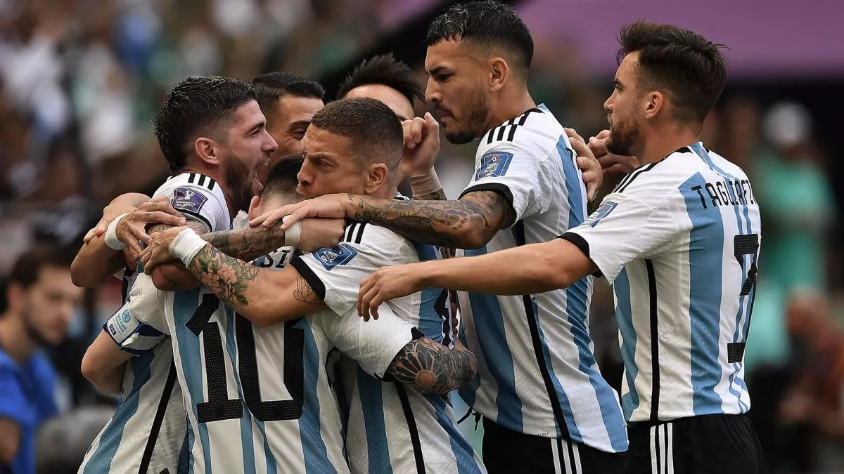 mundial argentina arabia festejo