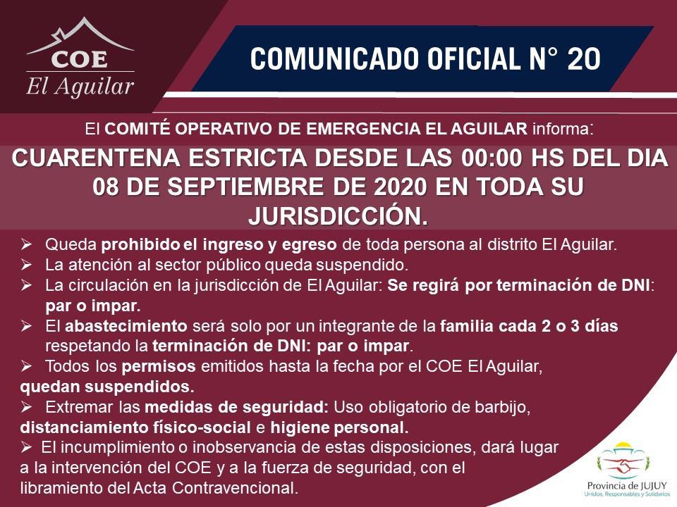 comunicado el aguilar