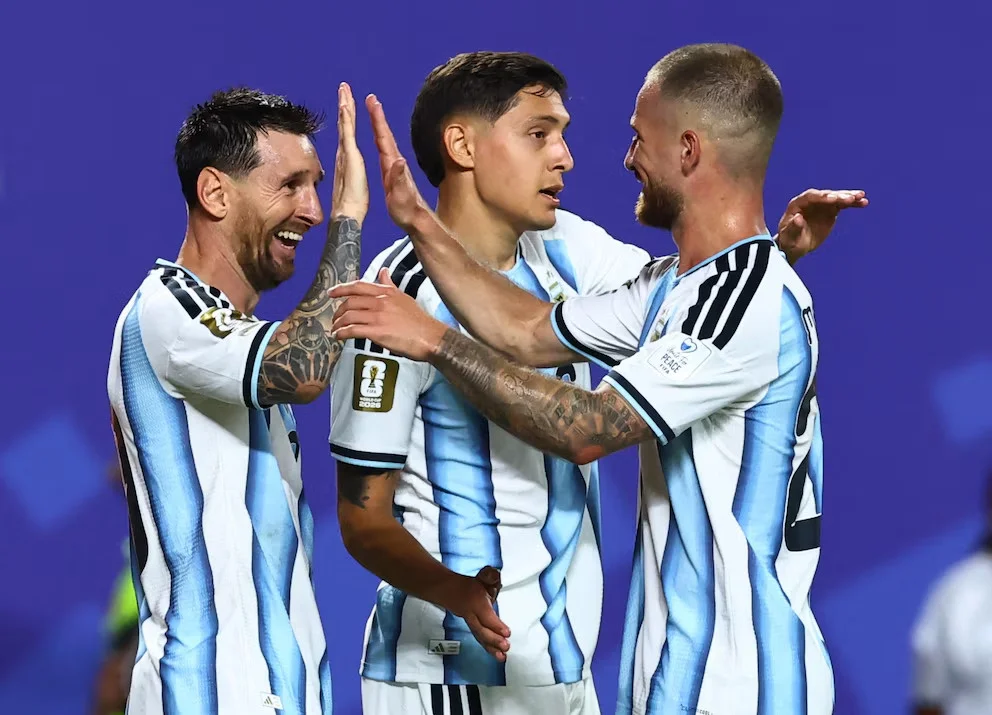 festeja argentina messi
