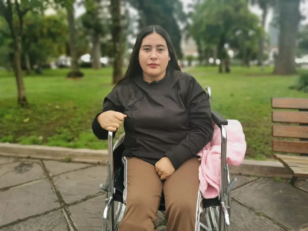 mujer accidentada