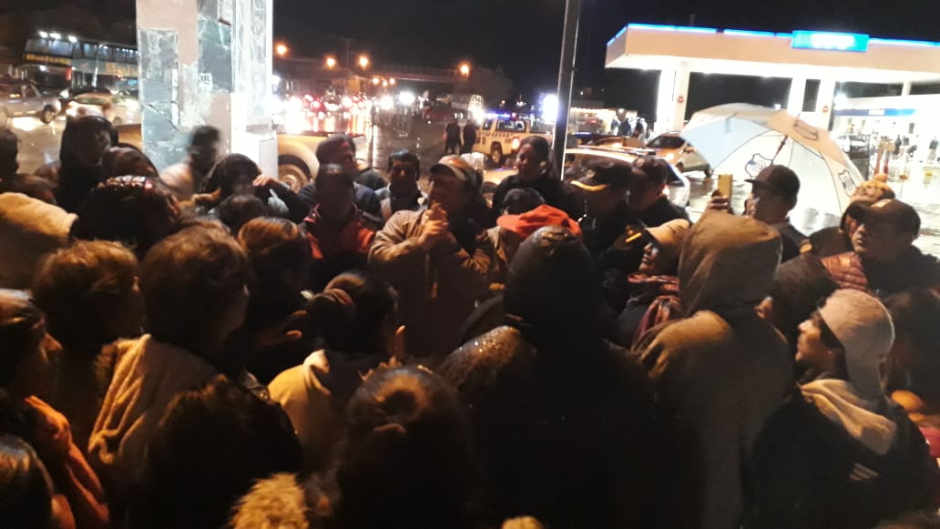 Tilcara piquete de comerciantes en el acceso a la ciudad