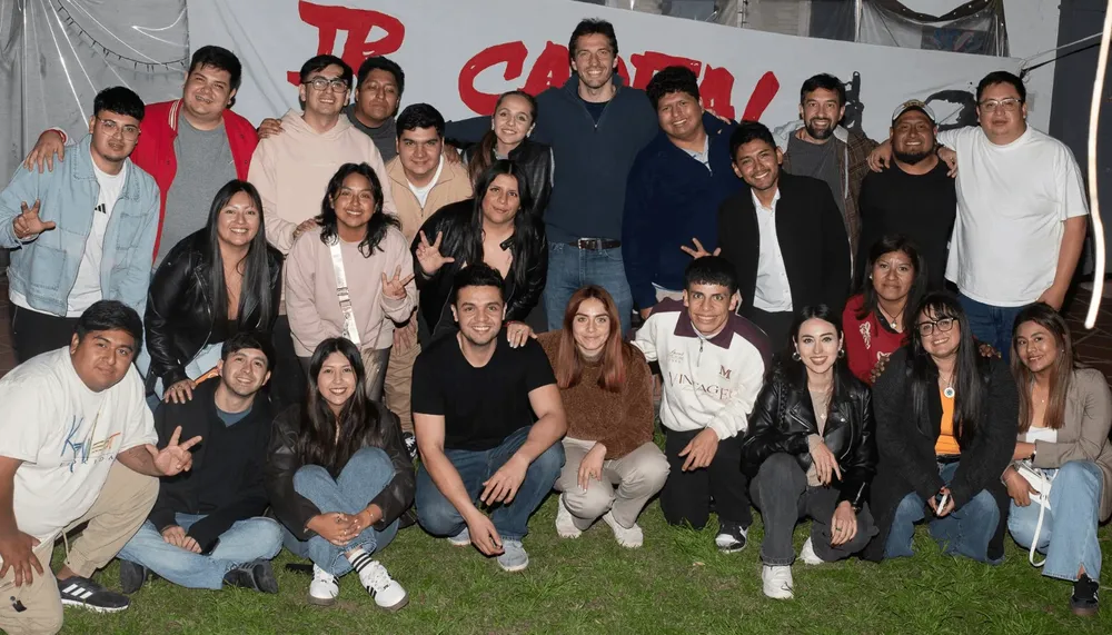 Adriano Morone con la juventud radical
