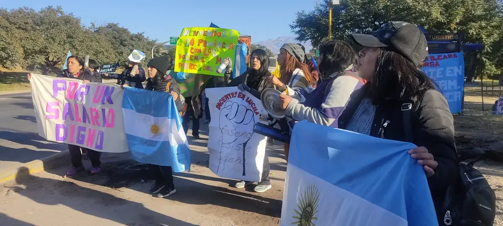 protesta docente acceso sur