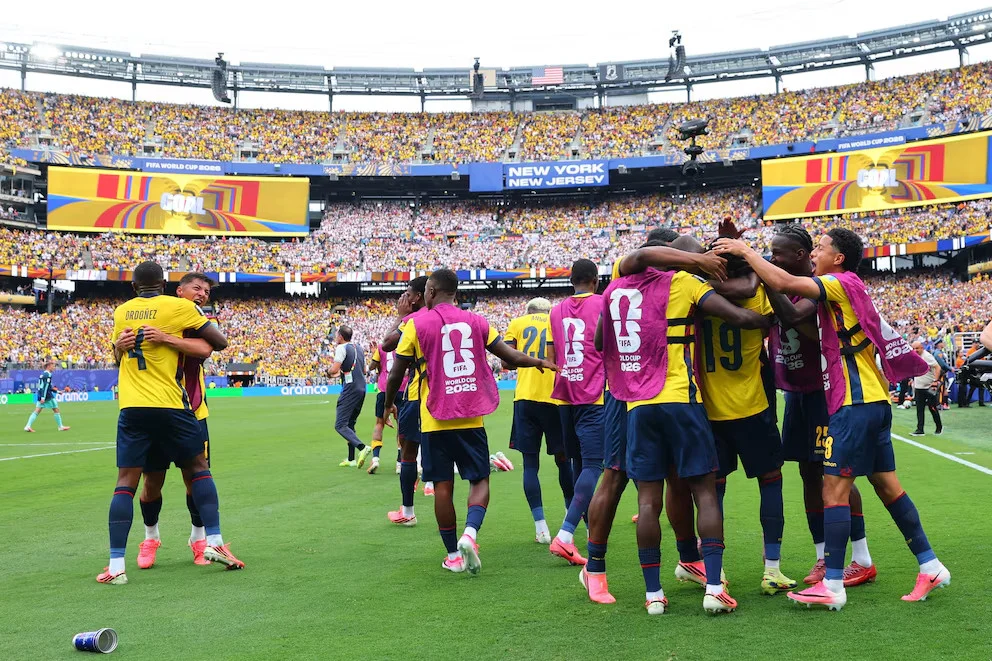 festejo triunfo ecuador sobre alemania