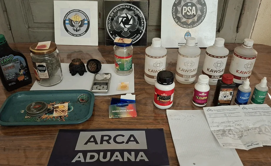 Caso tecnico envia lsd y extasis a jujuy- drogas incautados en uno de los allanamientos- Foto- Policía de Seguridad Aeroportuaria