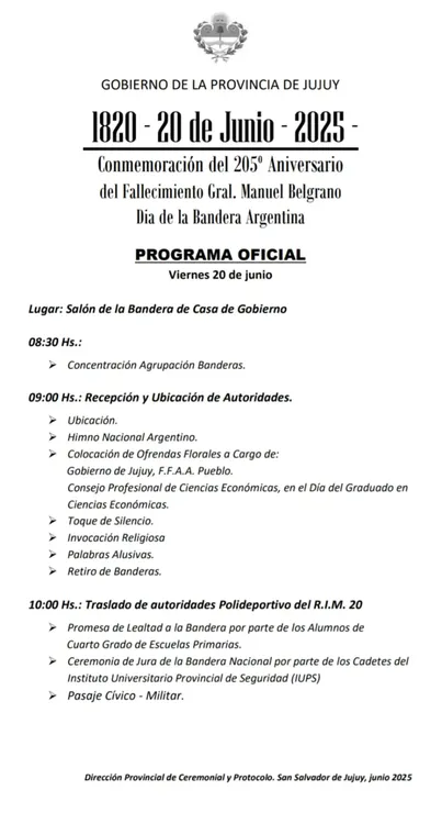 DIA DE LA BANDERA PROGRAMA