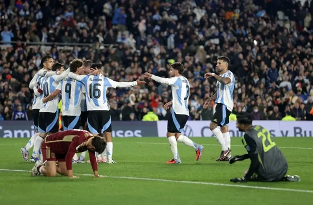 gol argentina frente venezuela