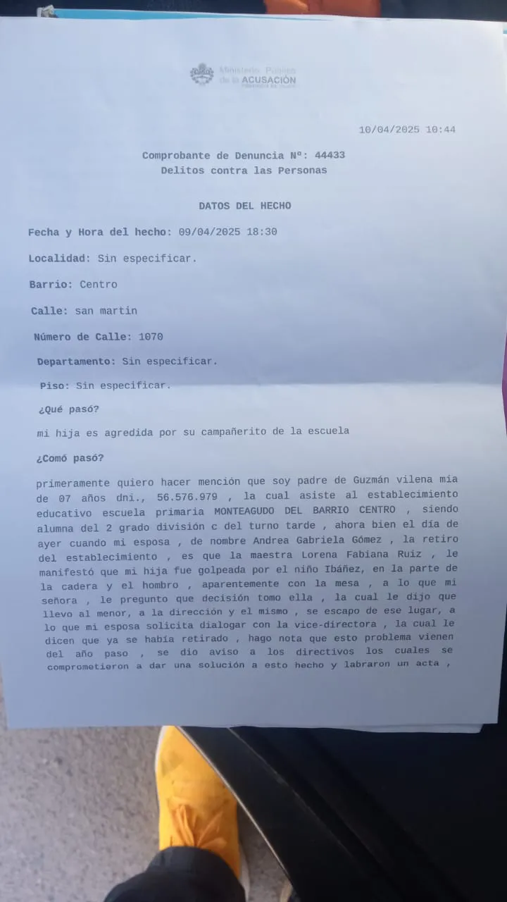 denuncia agresion menor escuela monteagudo4