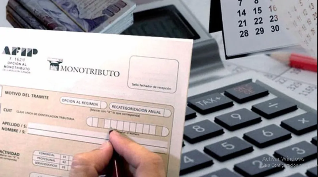 MONOTRIBUTO RECATEGORIZACION