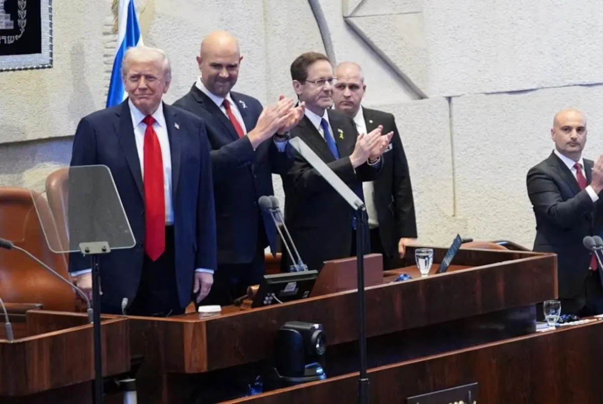 DONALD TRUMP OVACIONADO PARLAMENTO ISRELI