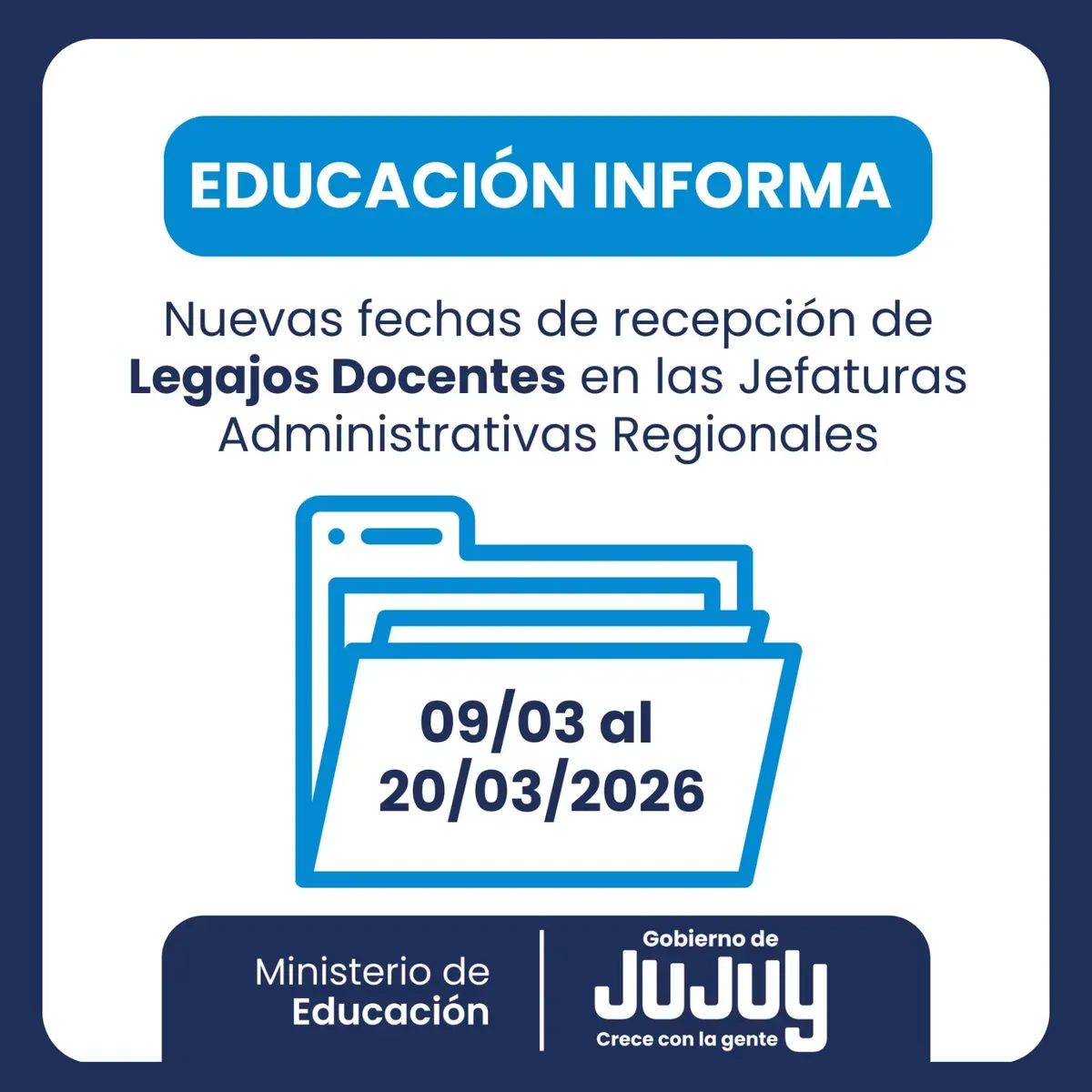 recepción legajos docentes