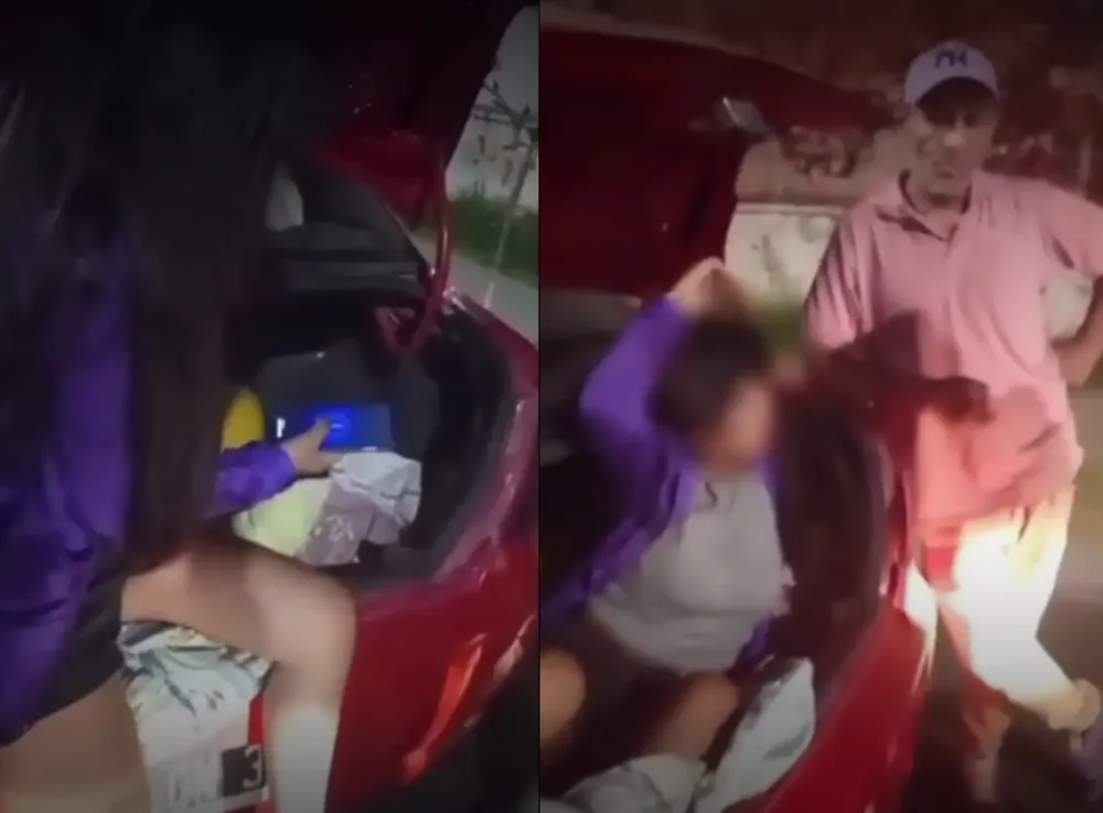 mujer vigila marido taista