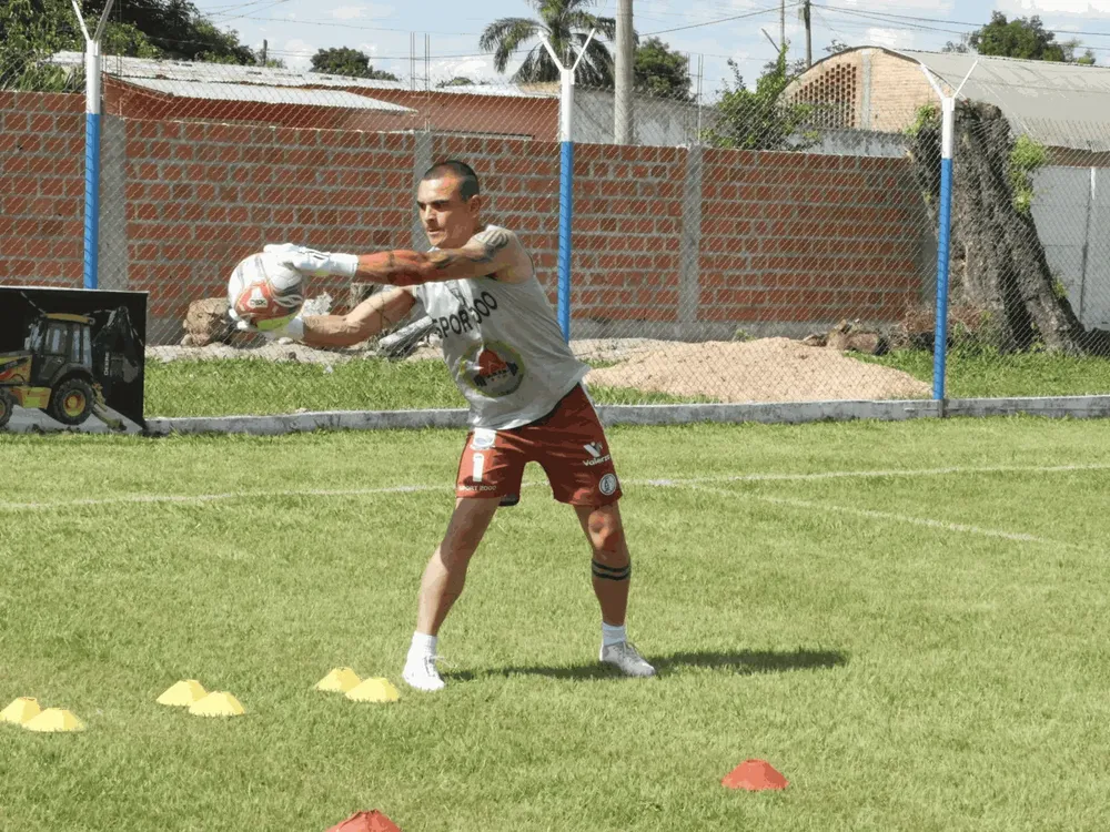 Mauricio Pegini en un entrenamiento en Zapla