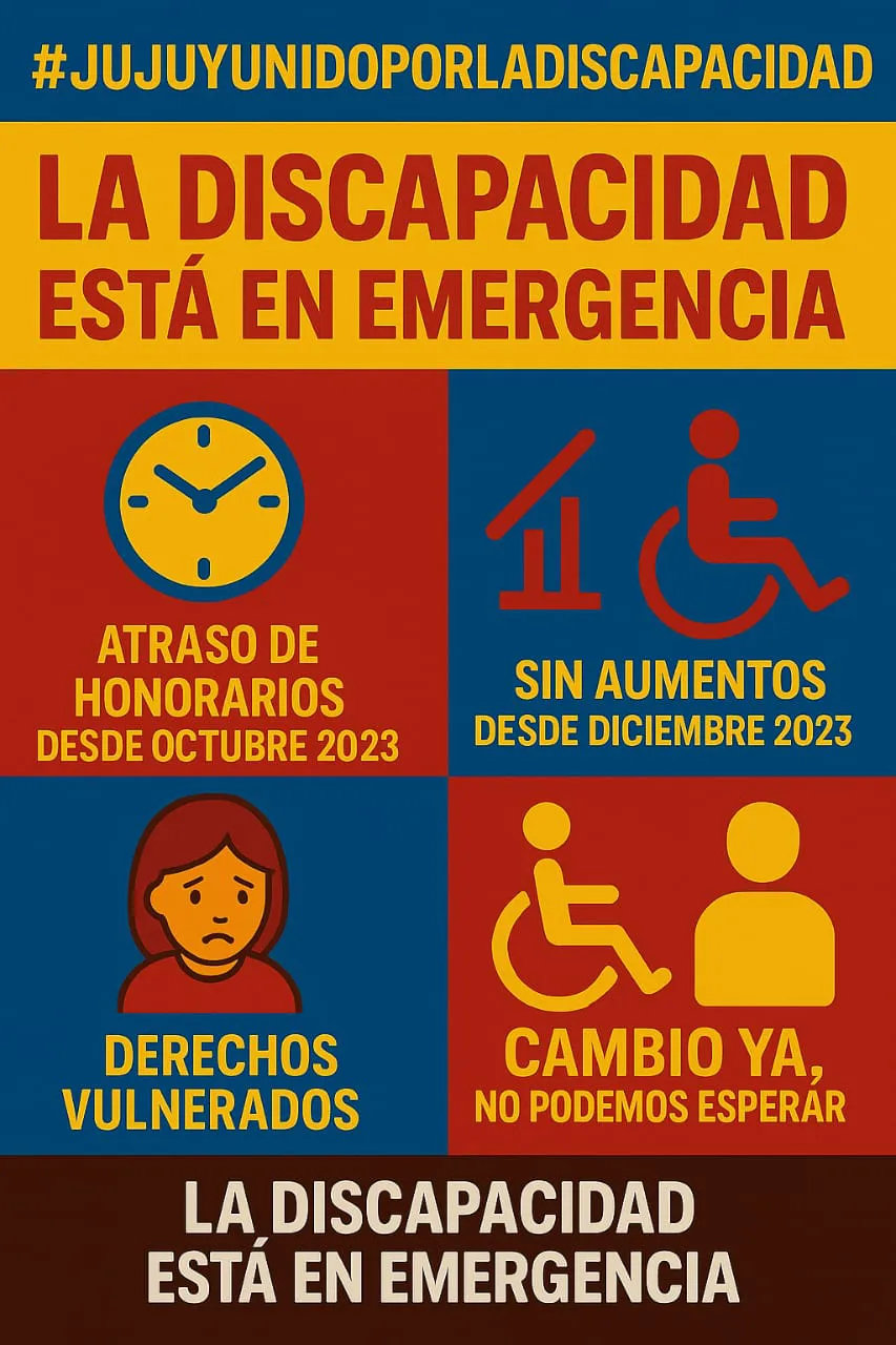 afiche protesta discapacitados