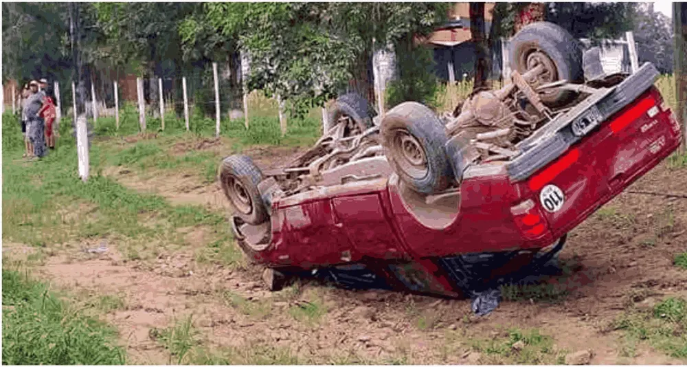 Monterrico UN choque TRES HERIDOS
