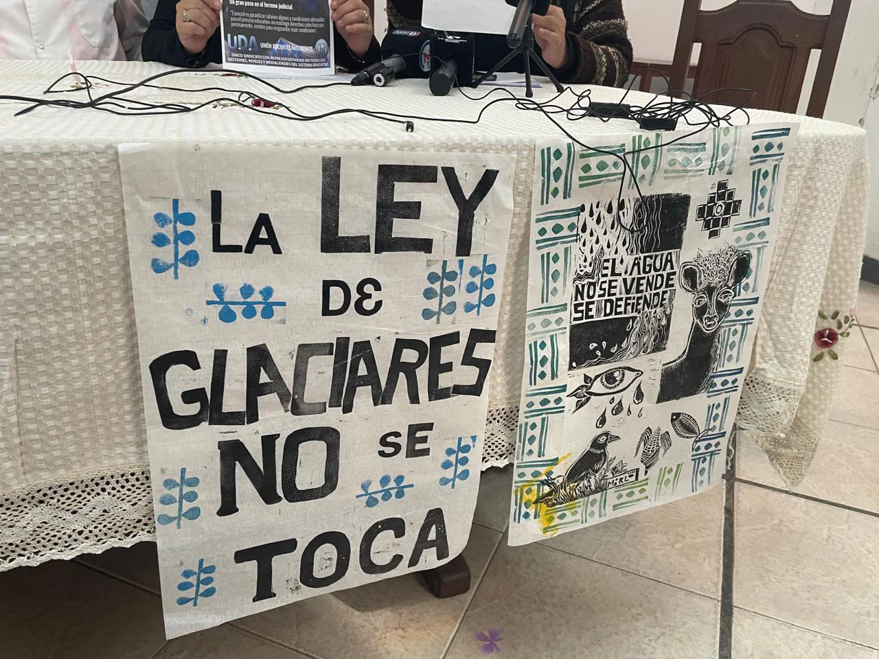 conferencia gremios docentes y sociales glaciares